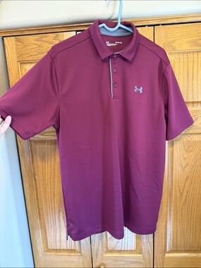 Under Armour Men’s Burgundy Performance Polo-LT